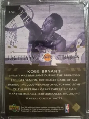 2000-01 Upper Deck - Lightning Strikes Kobe Bryant #LS8 back