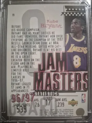 1997-98 Upper Deck UD3 - Jam Masters Kobe Bryant #19 back