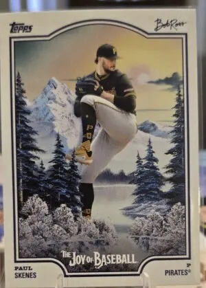 2025 Topps X Bob Ross: The Joy Of Baseball PAUL SKENES #9  Pittsburgh Pirates front