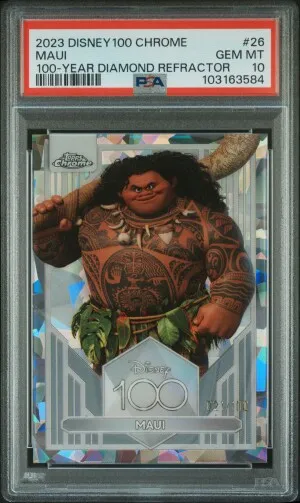 2023 Topps Chrome Disney100 Maui 100-Year Diamond Refractor front