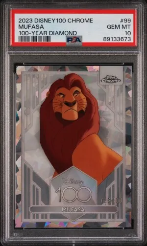 2023 Topps Chrome Disney100 Mufasa 100-Year Diamond Refractor