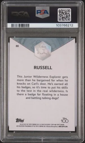 2023 Topps Chrome Disney100 Russell 100-Year Diamond Refractor back