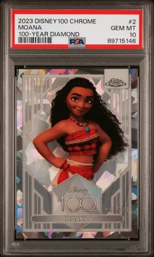 2023 Topps Chrome Disney100 Moana 100-Year Diamond Refractor front