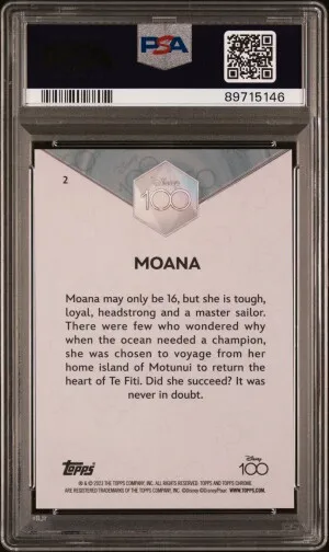 2023 Topps Chrome Disney100 Moana 100-Year Diamond Refractor back
