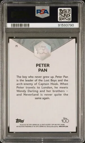 2023 Topps Chrome Disney100 Peter Pan 100-Year Diamond Refractor back