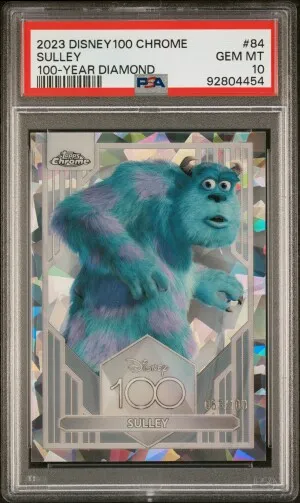 2023 Topps Chrome Disney100 Sulley 100-Year Diamond Refractor front