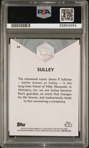 2023 Topps Chrome Disney100 Sulley 100-Year Diamond Refractor back