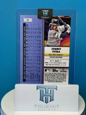 2025 Topps Cosmic Chrome Jorbit Vivas #92 Green Rookie RC back
