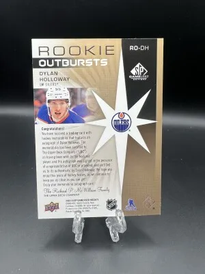 Dylan Holloway SP Game Used Rookie Outbursts Jersey back