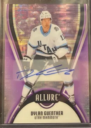 Dylan Guenther Allure Purple Diamond Auto /10 front
