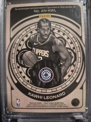 2024-25 Panini Court Kings Kawhi Leonard Art Nouveau  #AN-KWL Clippers back