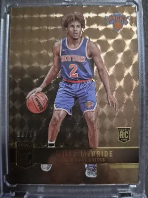 2021-22 Donruss Elite Miles McBride Gold Rookie 9/10 Knicks front