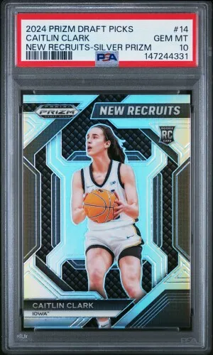 2024 Panini Prizm Draft Picks New Recruits Caitlin Clark New Recruits-Silver Prizm front