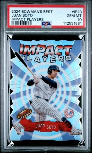 2024 Bowman's Best Impact Players Juan Soto PSA 10 front