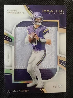 2025 Panini Immaculate JJ McCarthy 43/49 # CIJ-JM front