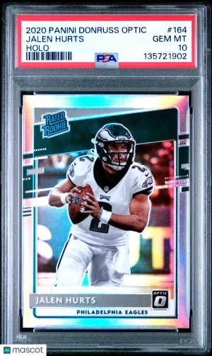 2020 Panini Donruss Optic Jalen Hurts #164 Holo PSA 10 front