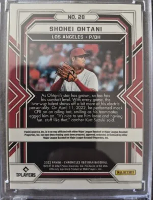 2022 Obsedian Shohei Ohtani back