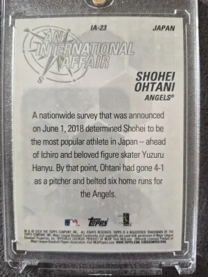 2018 Topps Update Series SHOHEI OHTANI #IA-23 ROOKIE back