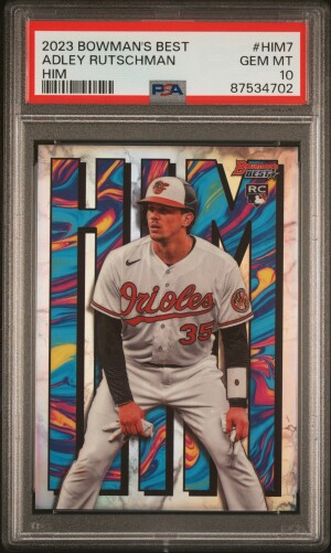 2023 Bowman's Best HIM SSP Adley Rutschman RC PSA 10 front
