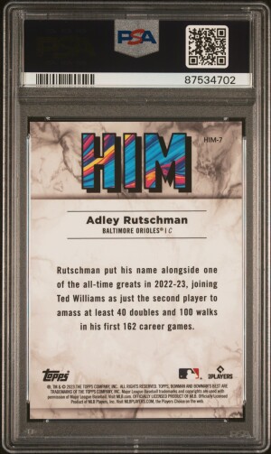 2023 Bowman's Best HIM SSP Adley Rutschman RC PSA 10 back