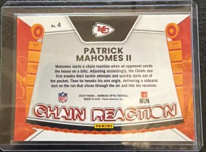 2025 Optic Chain Reactions-Patrick Mahomes back