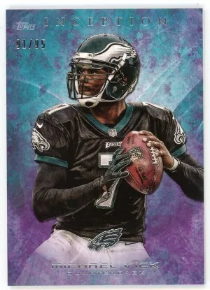 2013 Topps Inception #14 Michael Vick Purple 91/95 front