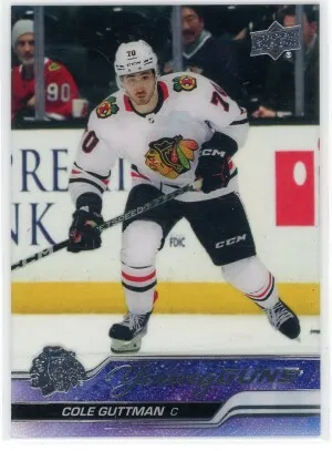 2023-24 Upper Deck #216 Cole Guttman Clear Cut Parallel Young Guns