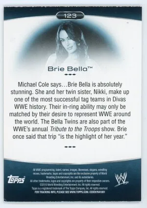 2010 Topps Platinum WWE #123 Brie Bella back