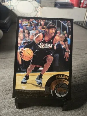 2002 Topps Black Allen Iverson /500 front