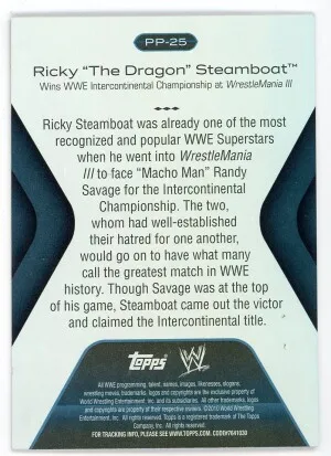 2010 Topps Platinum WWE Ricky "The Dragon" Steamboat Performance Green 62/499 back