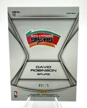 2024-25 Panini Prizm Finslists DAVID ROBINSON Silver Mojo /25 back