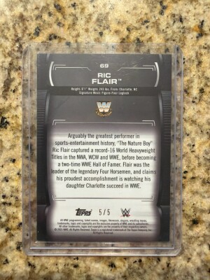 2021 Topps WWE Ric Flair Legends Black /5 back