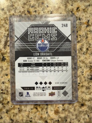 2014 Black Diamond Leon Draisaitl Rookie Gems Orange Parallel back