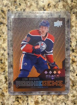 2014 Black Diamond Leon Draisaitl Rookie Gems Orange Parallel front