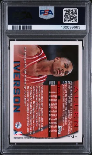 1996 Topps Allen Iverson back