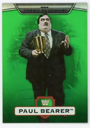 2010 Topps Platinum #15 Paul Bearer WWE Green 378/499 front