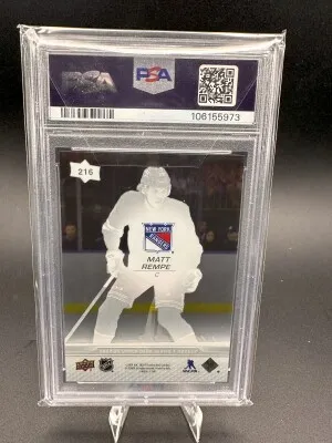 2024-25 Upper Deck Series 1 - Young Guns Clear Cut #216 Matt Rempe (RC) PSA 9 back