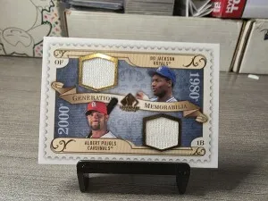 2009 SP Legendsry Cuts Pujols/Jackson Dual Relic front