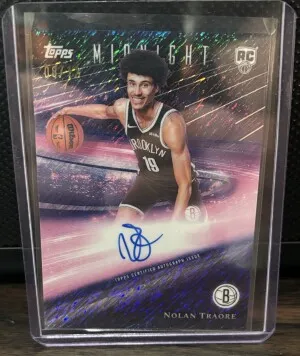 2026 Topps Midnight Nolan Traore Rookie Horizon Signatures Midnight Parallel 8/12 front