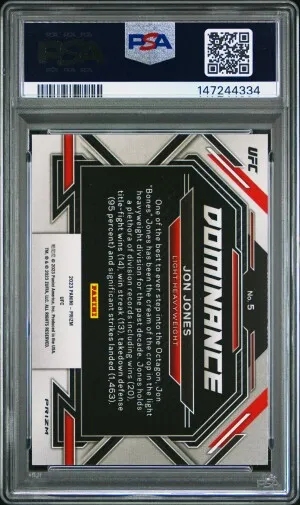 2023 Panini Prizm Ufc Dominance Jon Jones Dominance-Undercard back