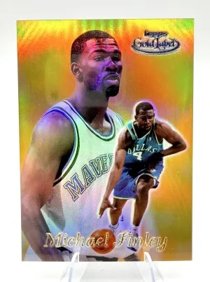 1999-00 Topps GOLD Label Class 3 MICHAEL FINLEY Black Label front