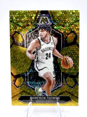 2023-24 Prizm Mosaic CAMERON THOMAS Fast Break GOLD /10 front