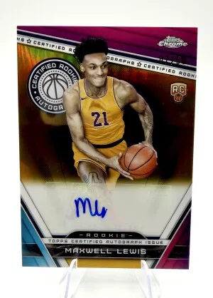 2024 Topps Chrome MAXWELL LEWIS Certified GOLD ROOKIE AUTO /50 front