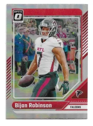 2024 Donruss Optic Holo #8 Bijan Robinson - Atlanta Falcons front