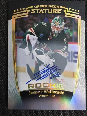 2024-25 Upper Deck Stature Rookie Jesper Wallstedt #41 Auto front