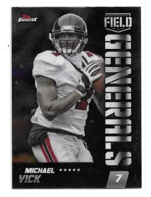2024 Finest Field Generals #FG7 Michael Vick - Atlanta Falcons front