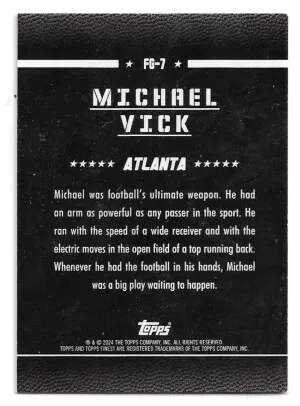 2024 Finest Field Generals #FG7 Michael Vick - Atlanta Falcons back