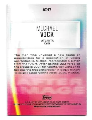 2024 Topps Signature Class After Image #AI-17 Michael Vick - Atlanta Falcons back