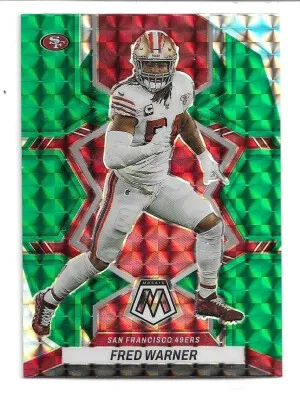 2022 Panini Mosaic Mosaic Green #222 Fred Warner - San Francisco 49ers front