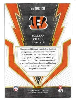 2023 Select Turbocharged #TUR-JCH Ja'Marr Chase - Cincinnati Bengals back
